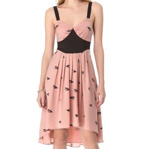 Viva Vena! by Vena Cava Pleated Eye Print Dress size 6 NWOT